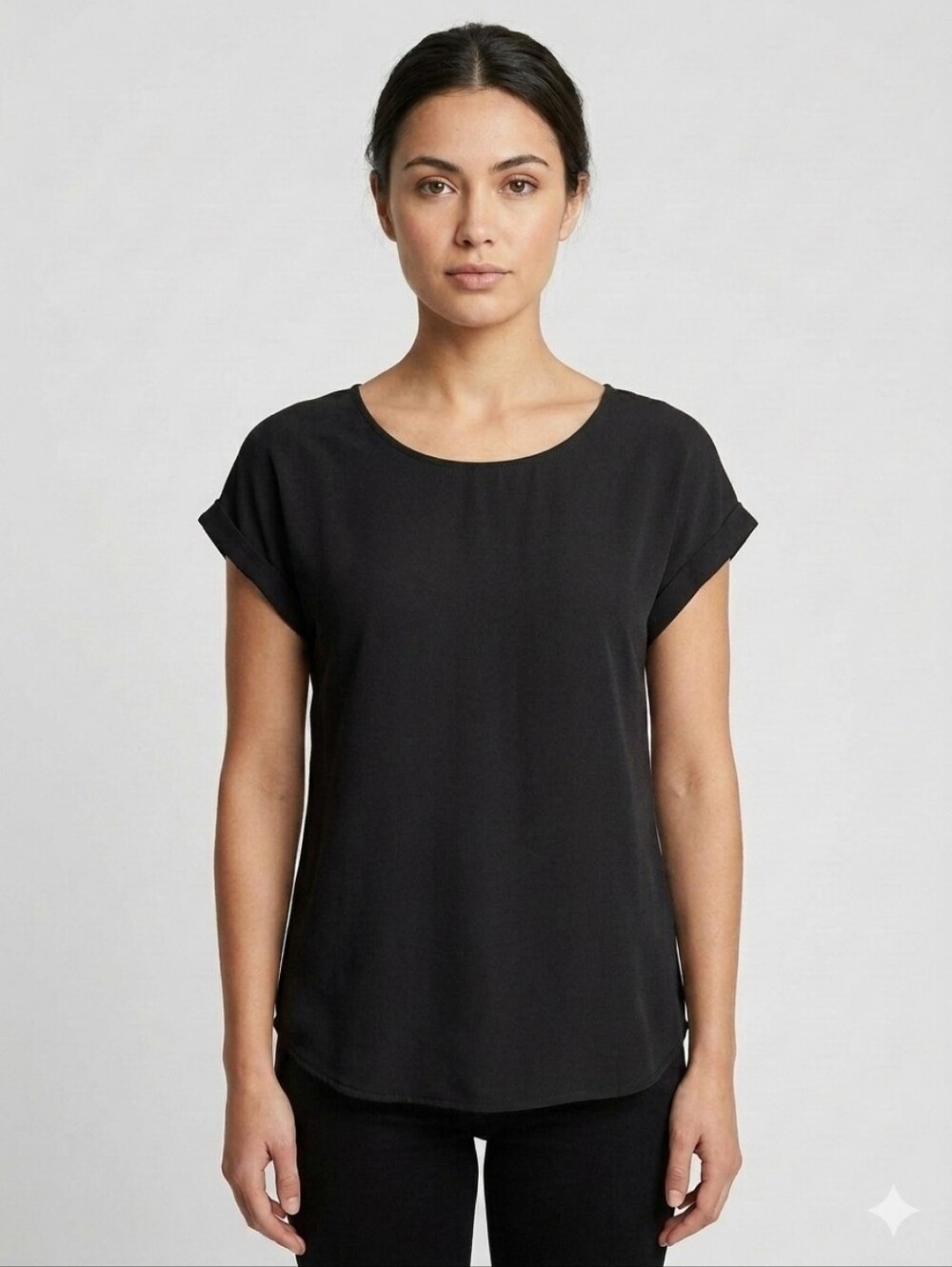Hippie Rose Black Boho Cap Sleeve Top with Back Zipper NWT Size Medium